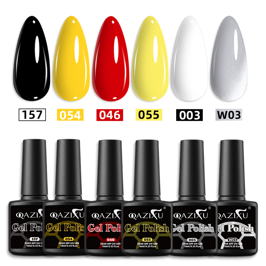 Nail Art Yellow - QAZIXU Set di Smalti Gel per