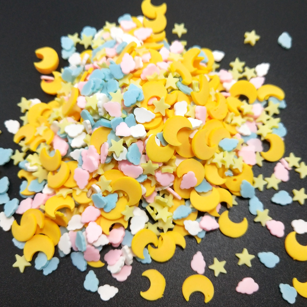 Nail Art Yellow - 50g Stella gialla/Nuvole Argilla polimerica per