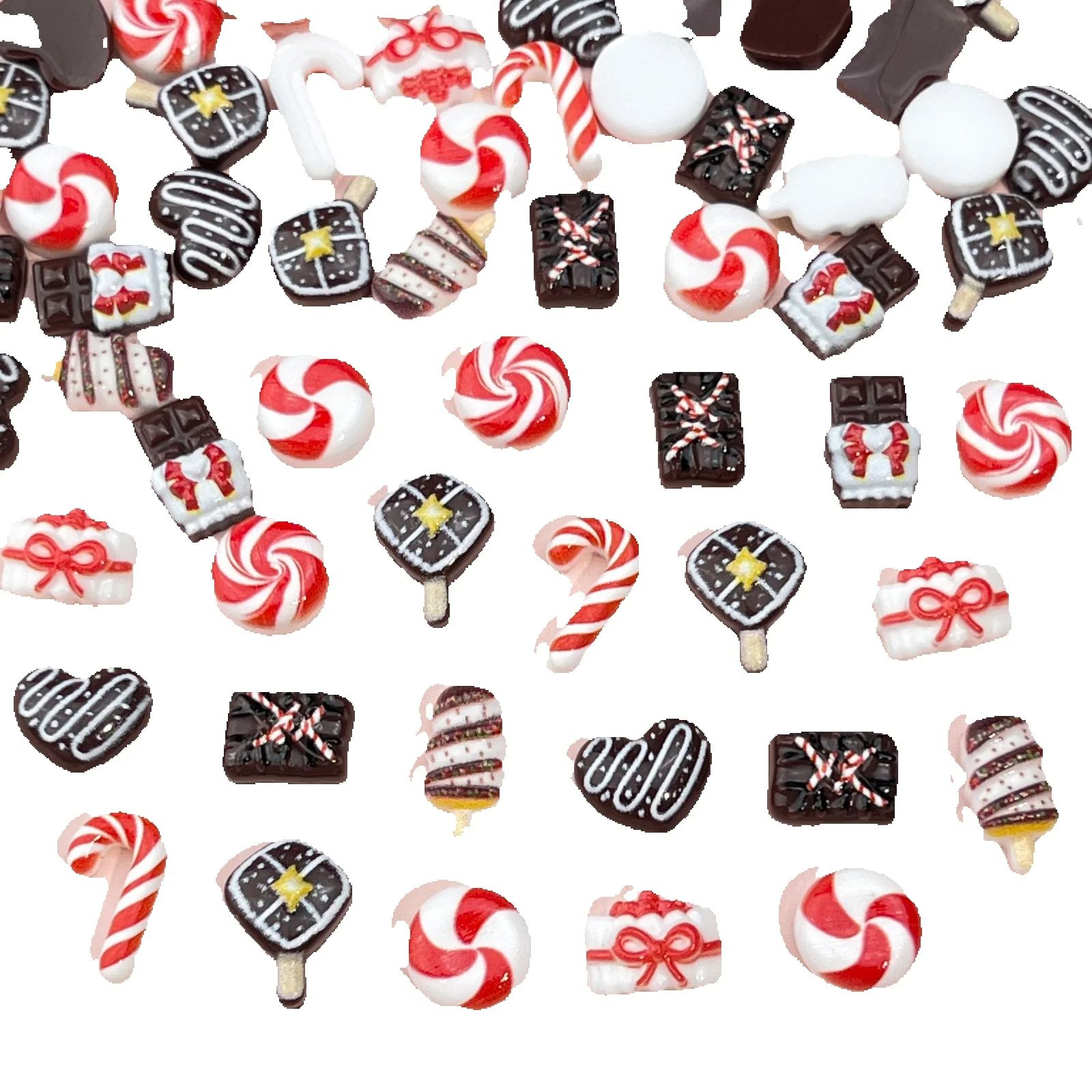 Nail Art Motif - 50 Pezzi Mini Decorazioni Natalizie in