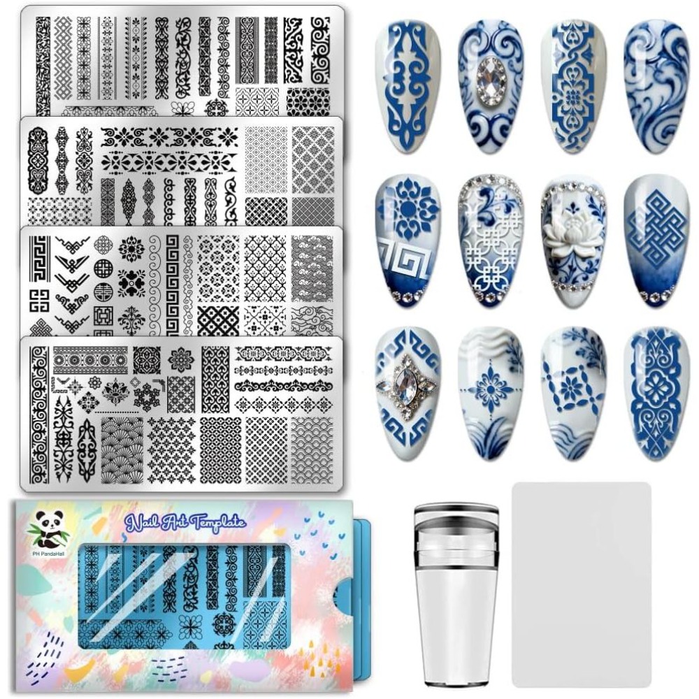 4 pezzi di piastre per timbrat - Nail Art Motif recensione e prezzo