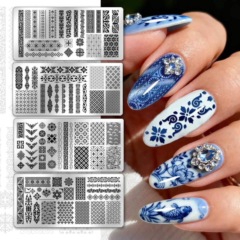 4 pezzi di piastre per timbrat - Nail Art Motif recensione e prezzo