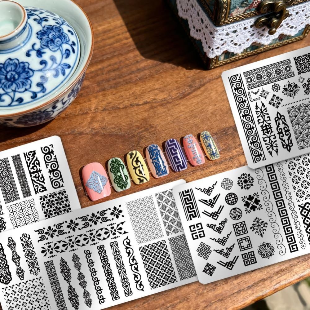 4 pezzi di piastre per timbrat - Nail Art Motif recensione e prezzo