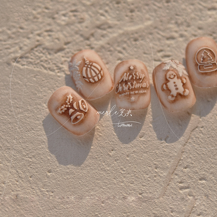 5D rilievo bianco puro buon na - Nail Art Xmas Stickers recensione e prezzo
