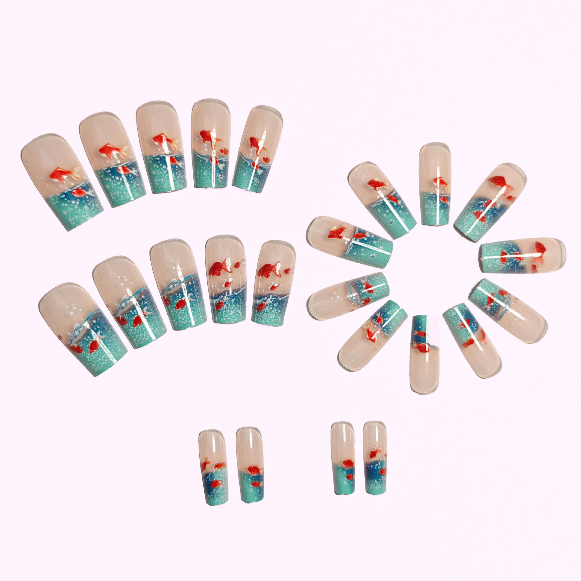 Unghie finte quadrate di media - Nail Art Yellow recensione e prezzo