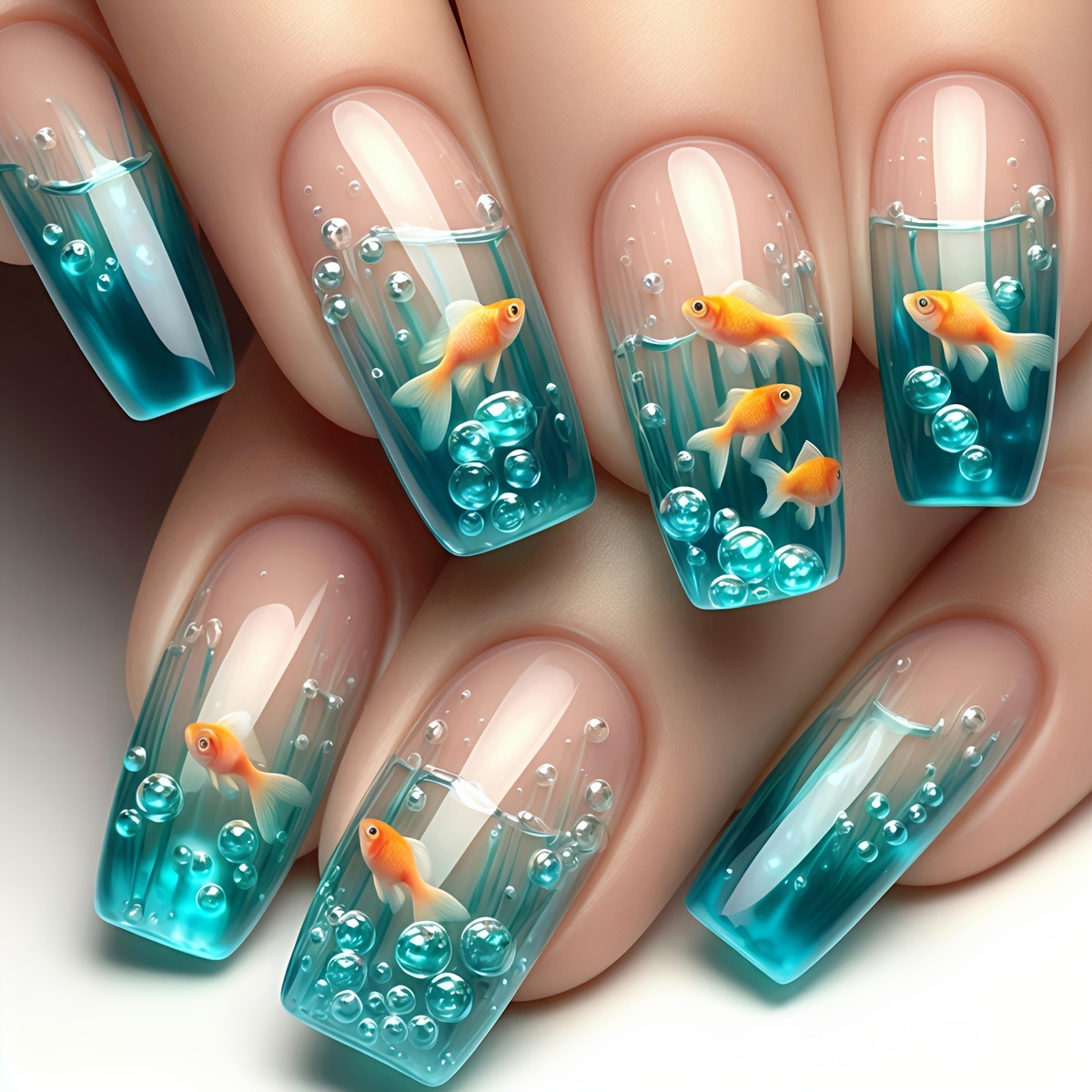 Unghie finte quadrate di media - Nail Art Yellow recensione e prezzo