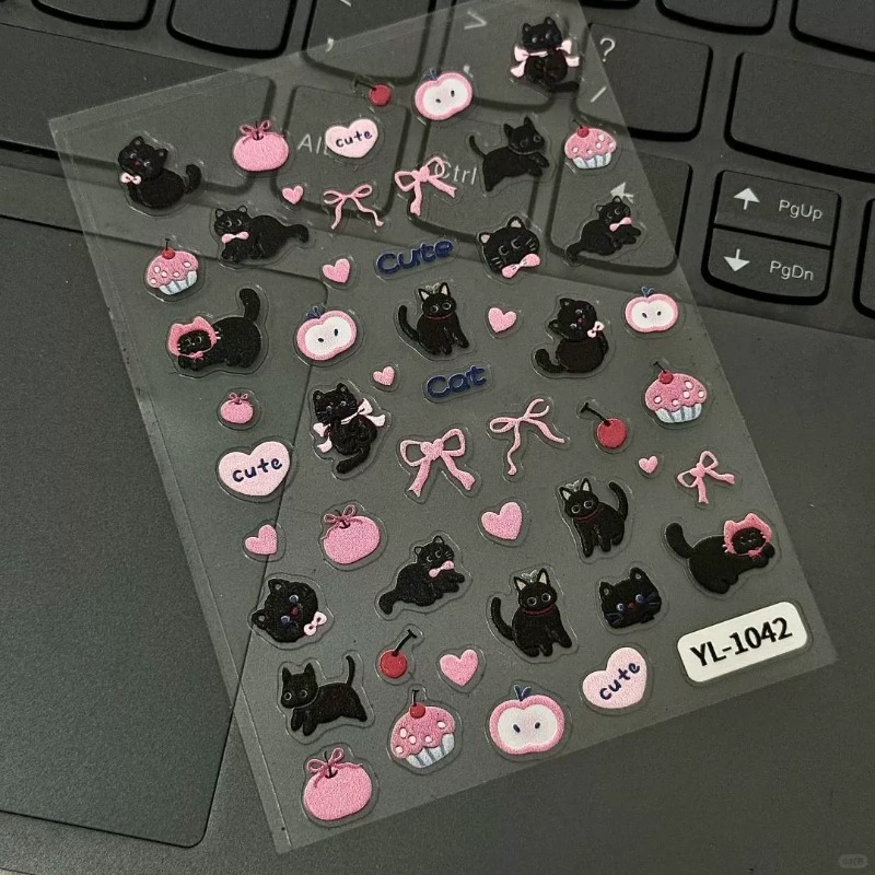 Adesivo 3D a Rilievo Gatto Ner - Nail Art Motif recensione e prezzo